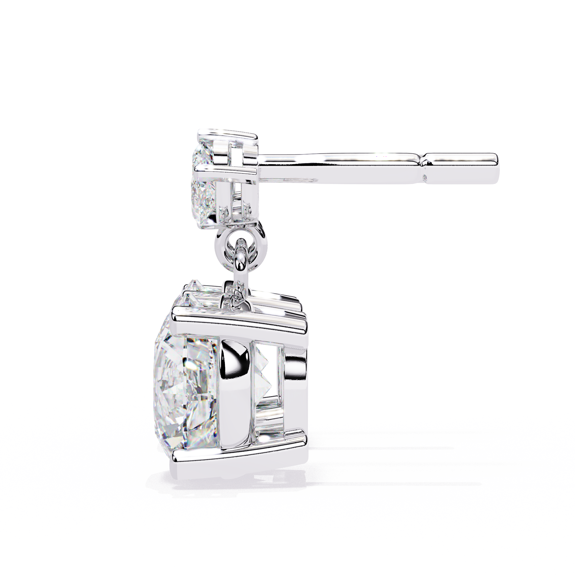 Solar Halo Diamond Earrings