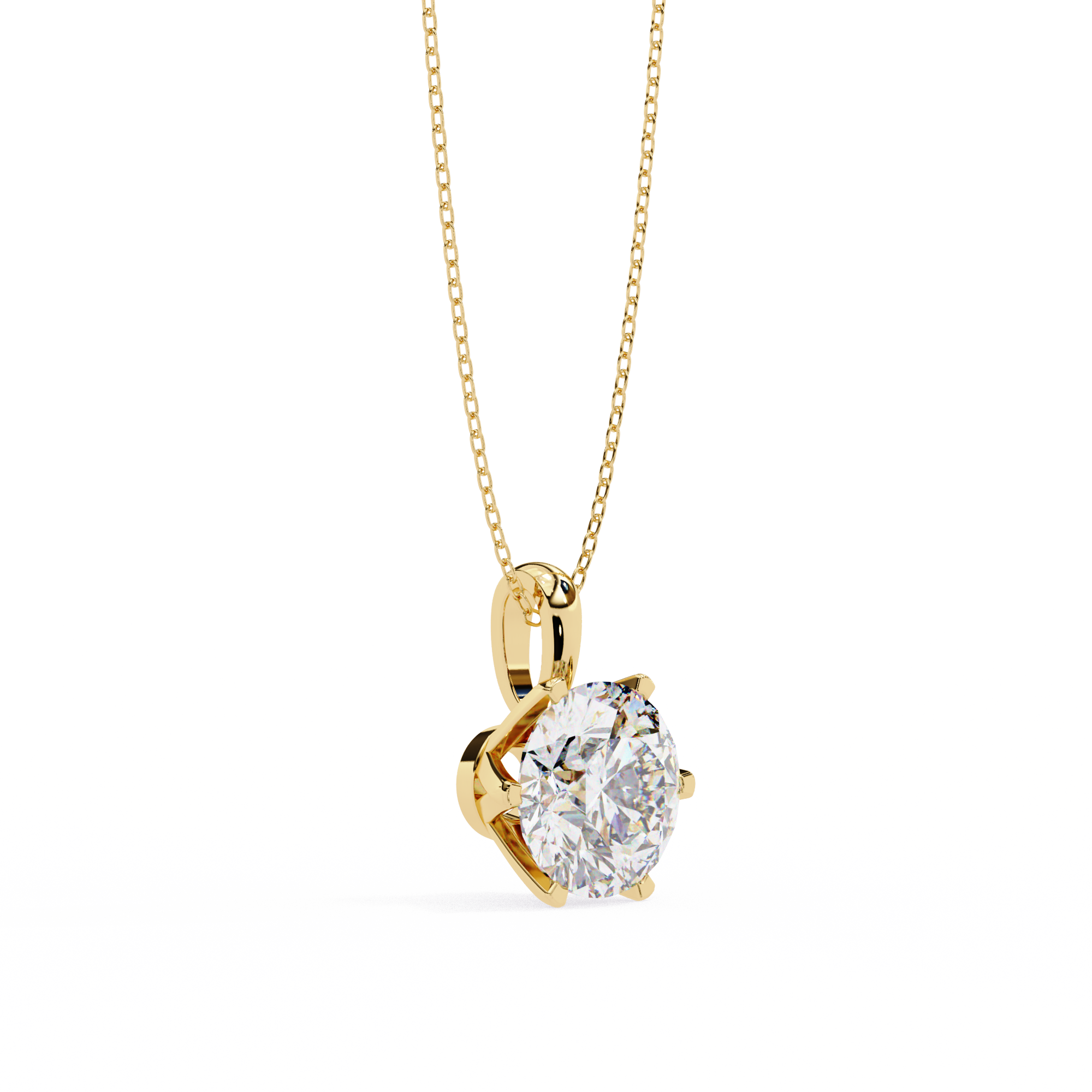 Gilded Flicker Diamond Pendant