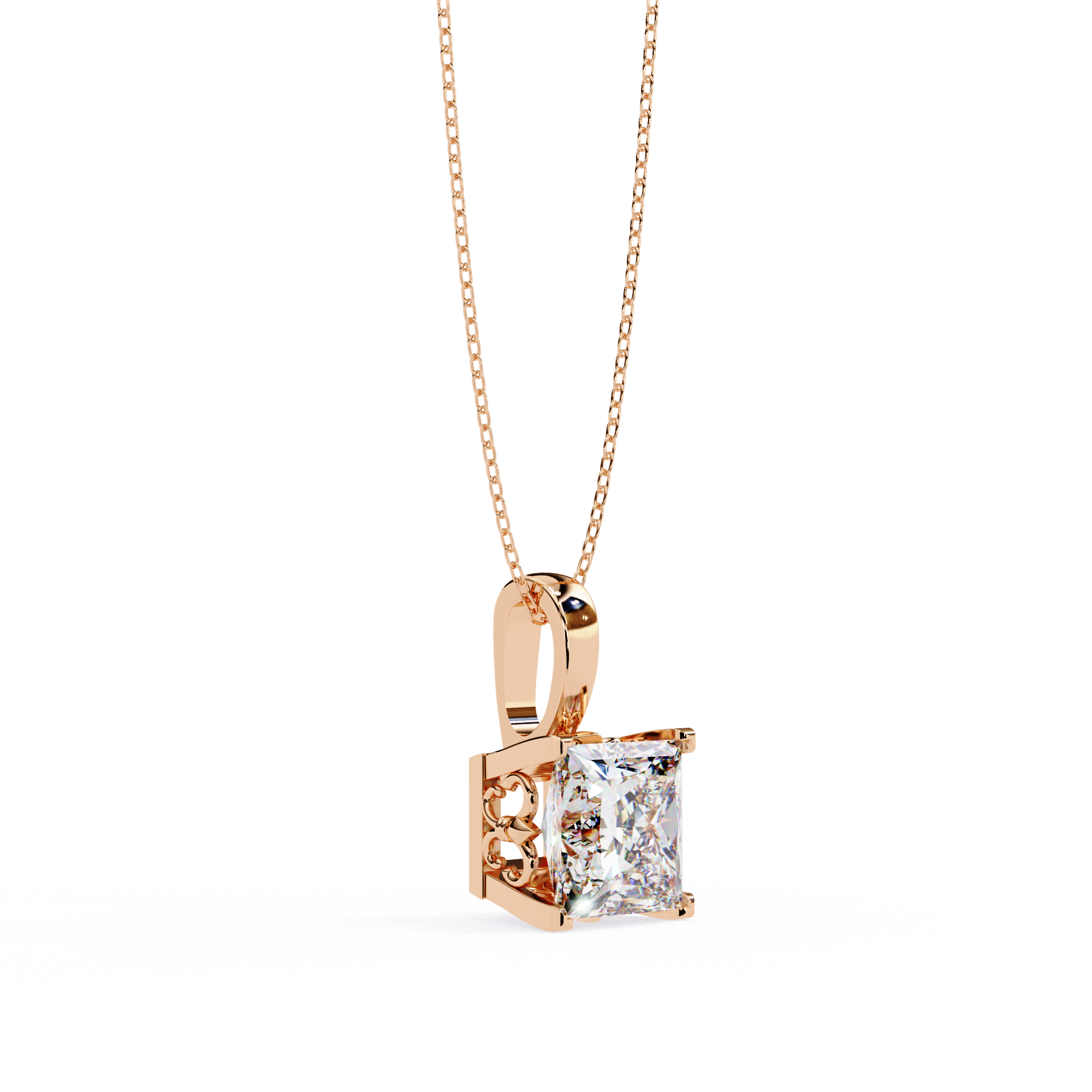 Solar Stream Diamond Pendant