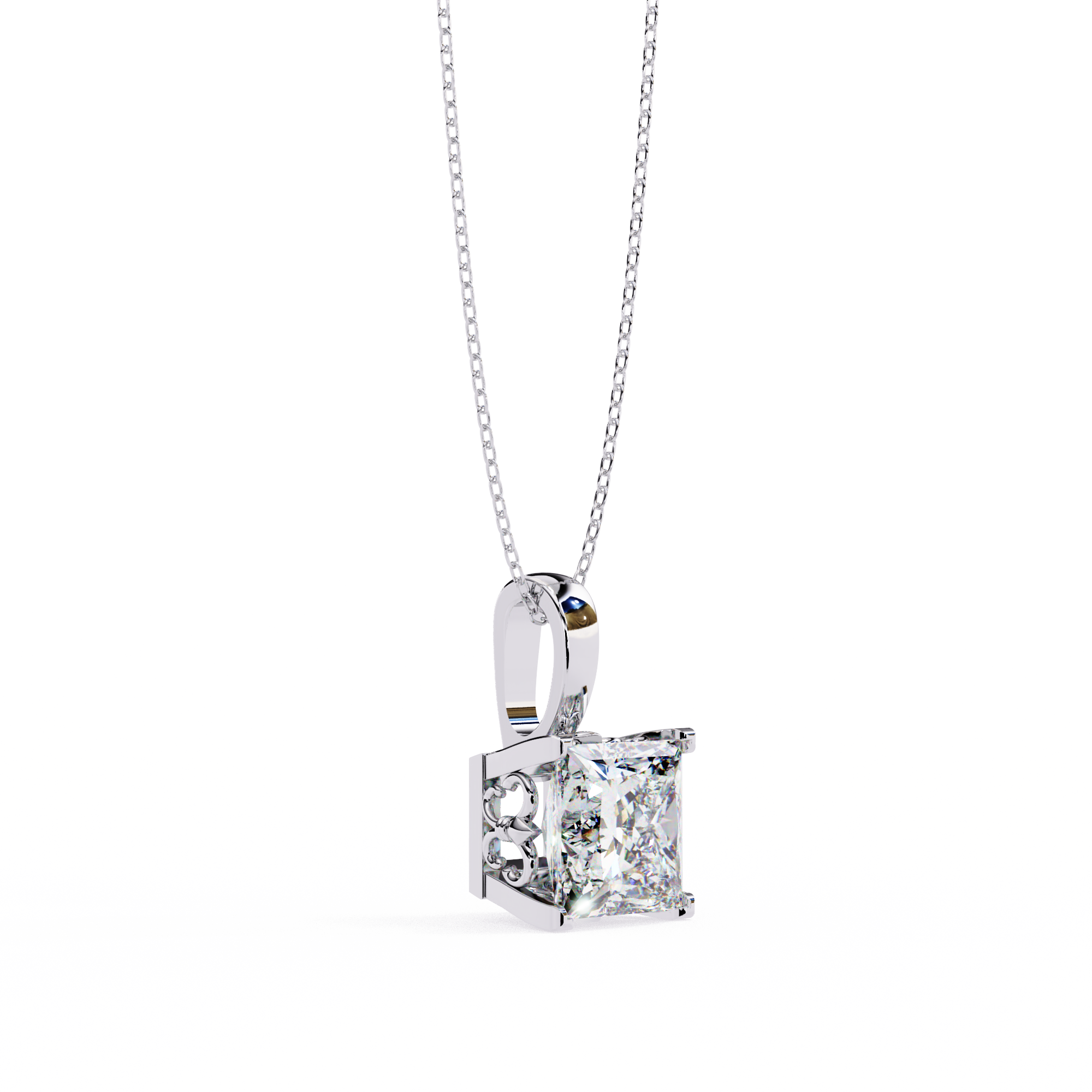 Solar Stream Diamond Pendant