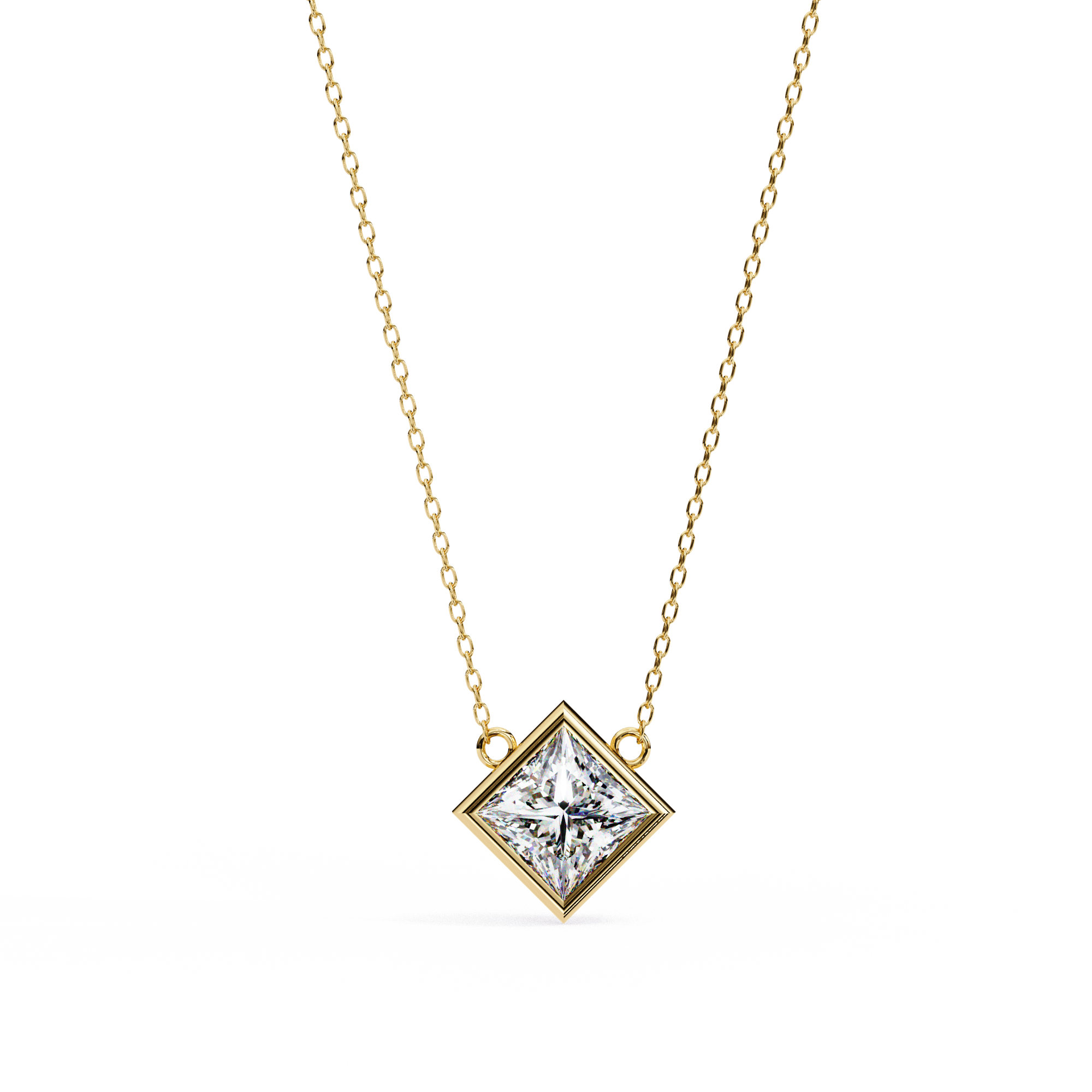 Radiant Loop Diamond Pendant