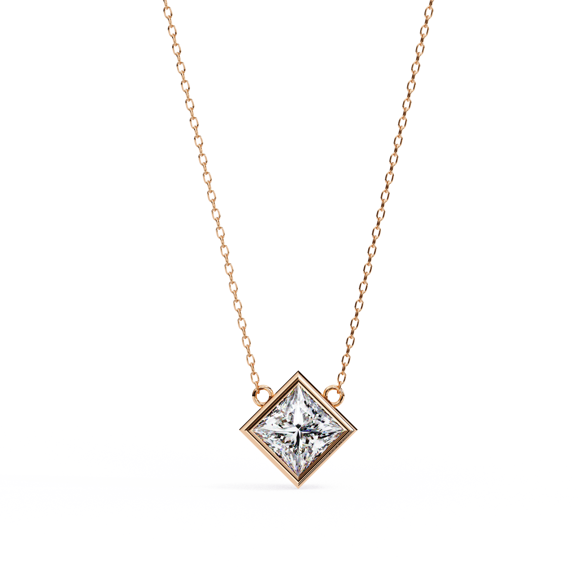 Radiant Loop Diamond Pendant