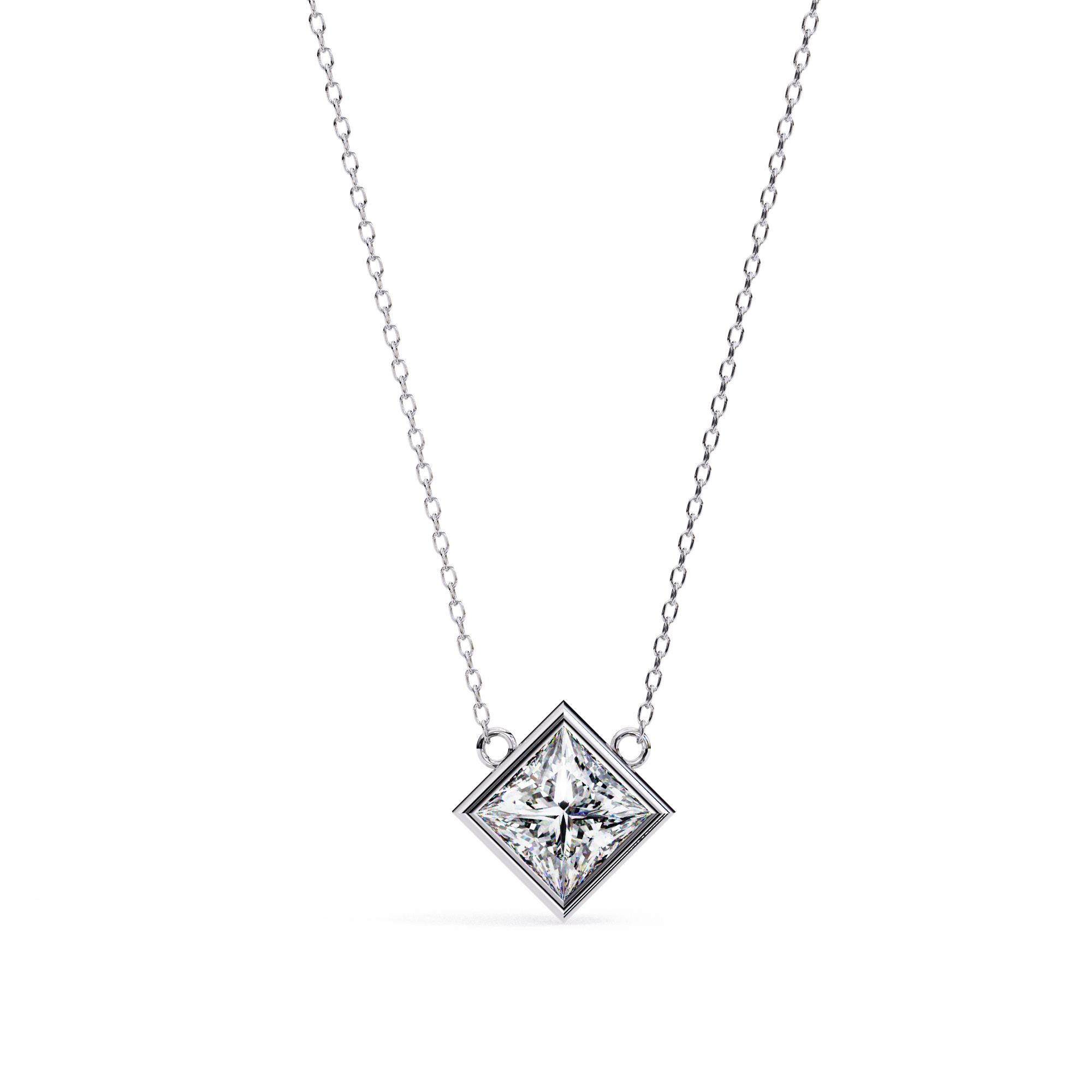 Radiant Loop Diamond Pendant